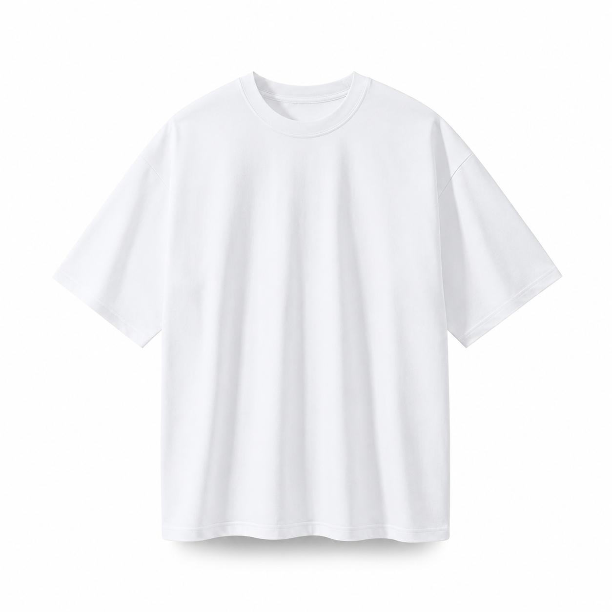 Premium Oversized White Basic T-Shirt | 240 GSM Heavyweight Cotton
