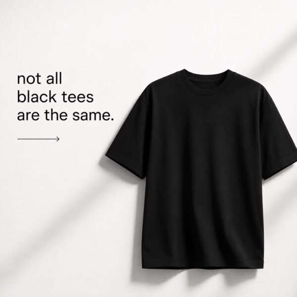 Essential Black Oversized T-Shirt — Style By Abhi men's fashion