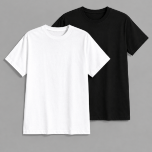 Men's Classic Regular Fit T-Shirt Combo – Black & White | Pack of 2